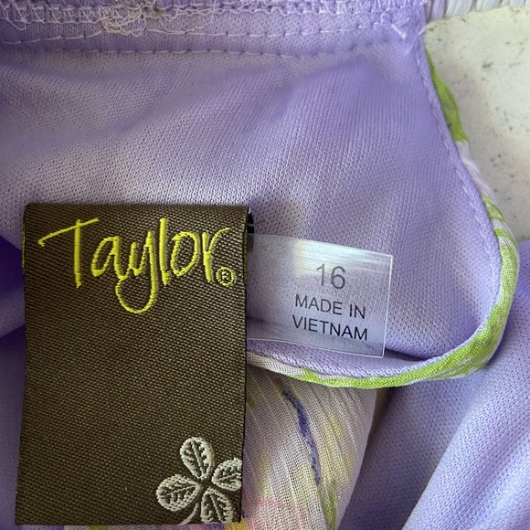 Taylor Chiffon Purple Floral High Neck Tiered Maxi Dress - Picture 7 of 8